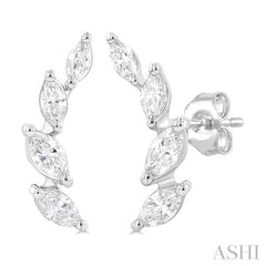 ASHI Marquise Shape Diamond Fashion Ear Climbers 994Z3PPFGERWG