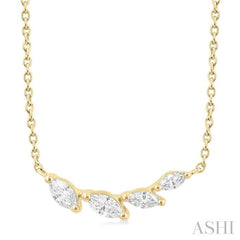 ASHI Marquise Shape Diamond Fashion Necklace 994ZQPPFGNKYG