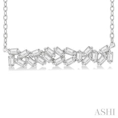 ASHI Scatter Baguette Diamond Fashion Necklace 99500PPFHNKWG