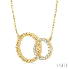 ASHI Circle Interlock Diamond Fashion Pendant 995F0PPTSNKYG