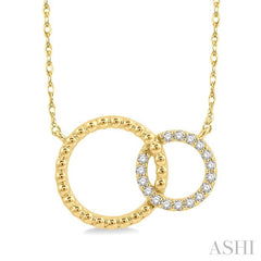 ASHI Circle Interlock Diamond Fashion Pendant 995F0PPTSNKYG