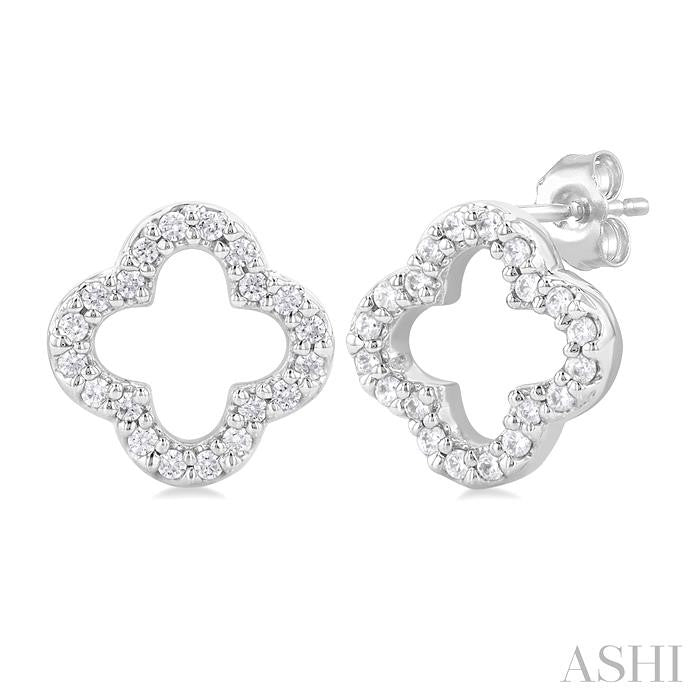 ASHI Clover Petite Diamond Fashion Earrings 995J8PPTSERWG