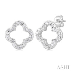 ASHI Clover Petite Diamond Fashion Earrings 995J8PPTSERWG