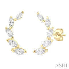 ASHI Marquise Shape Diamond Fashion Ear Climbers 995Z3PPFGERYG