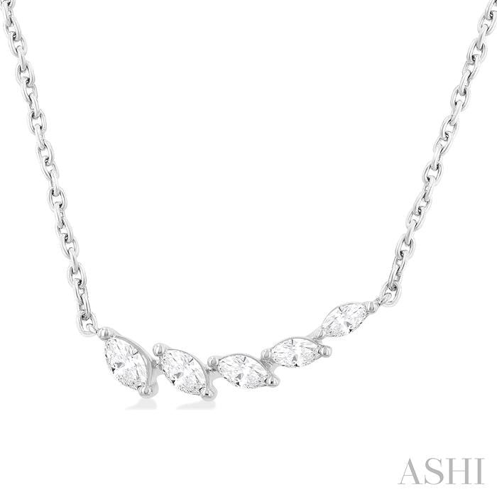 ASHI Marquise Shape Diamond Fashion Necklace 995ZUPPFGNKWG