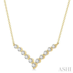 ASHI Chevron Diamond Necklace 996JHPPFGNKYG