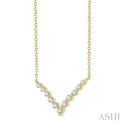 ASHI Chevron Diamond Necklace 996JQPPFGNKYG