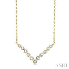 ASHI Chevron Diamond Necklace 996JQPPFGNKYG