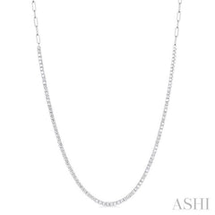 ASHI Paperclip Diamond Tennis Necklace 996Q2PPFGNKWG