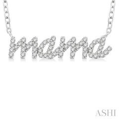 ASHI Script 'mama' Diamond Name Necklace 996R7PPTSNKWG-MAMA