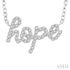 ASHI Script 'hope' Diamond Name Necklace 996R8PPTSNKWG-HOPE