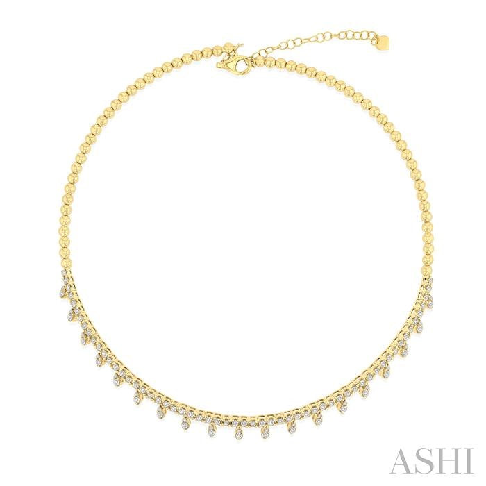 ASHI Diamond Choker Necklace 996Z2PPFGNKYG