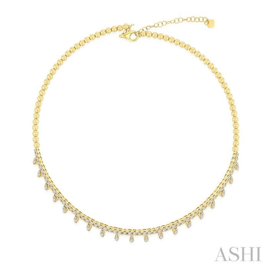 ASHI Diamond Choker Necklace 996Z2PPFGNKYG