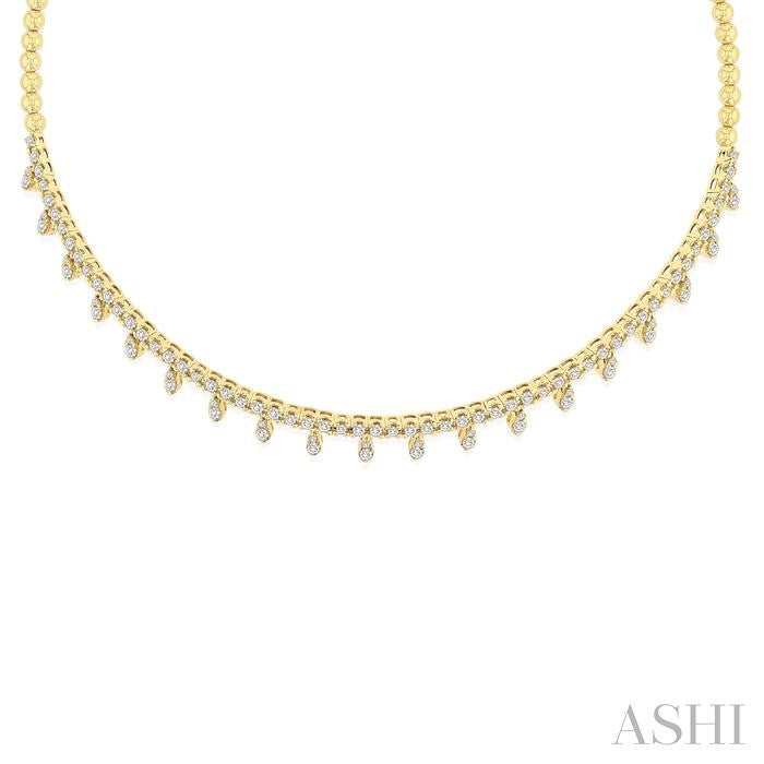 ASHI Diamond Choker Necklace 996Z2PPFGNKYG