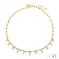 ASHI Diamond Choker Necklace 997X2PPFGNKYG