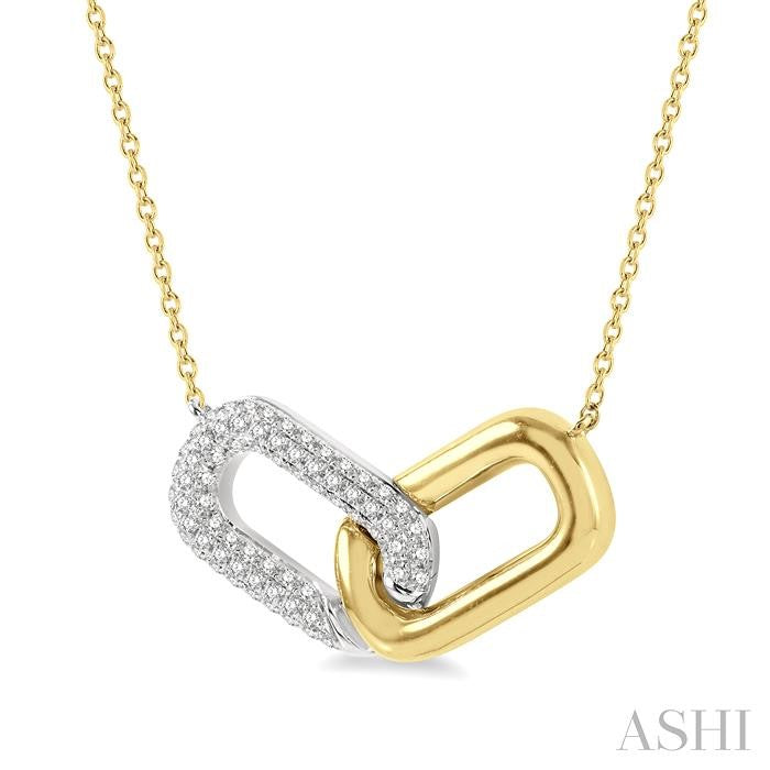 ASHI Paperclip Diamond Fashion Pendant 9988QPPFGNKYW