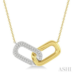ASHI Paperclip Diamond Fashion Pendant 9988QPPFGNKYW