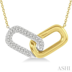ASHI Paperclip Diamond Fashion Pendant 9988QPPFGNKYW