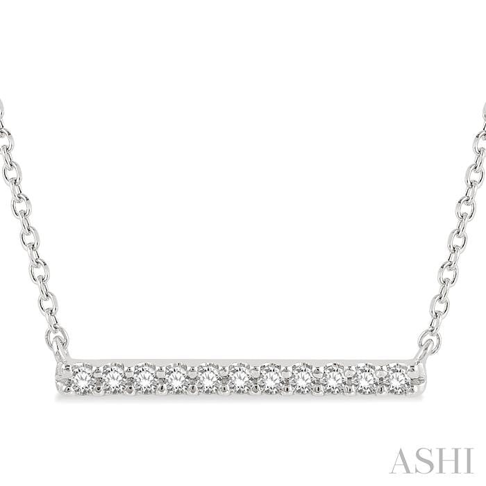 ASHI Bar Petite Diamond Fashion Necklace 998H0PPTSNKWG