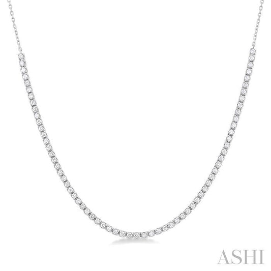 ASHI Halfway Diamond Tennis Necklace 998U1PPTGNKWG