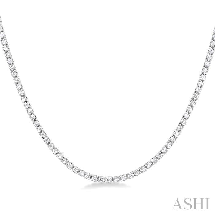 ASHI Halfway Diamond Tennis Necklace 998U1PPTGNKWG