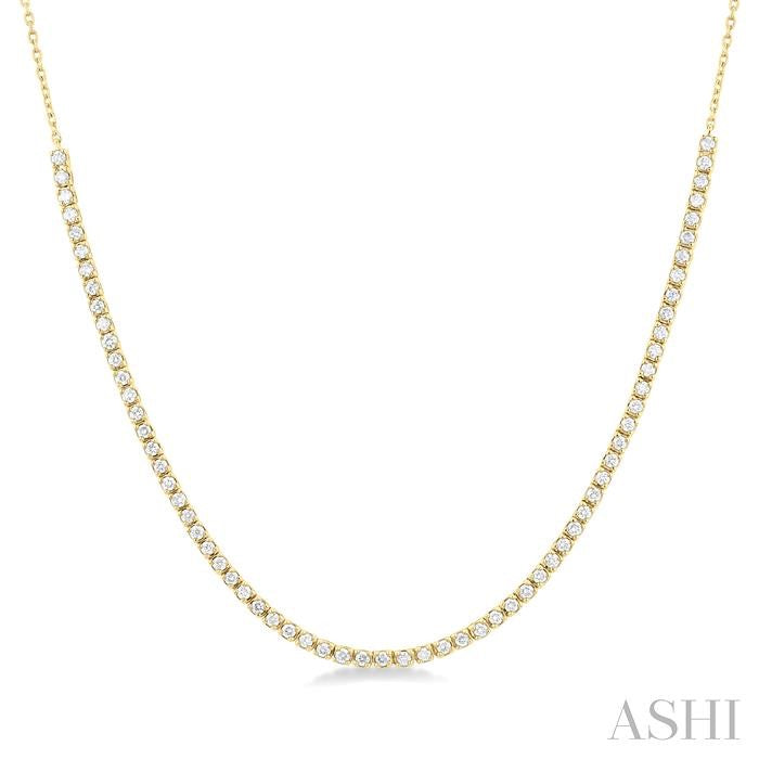 ASHI Halfway Diamond Tennis Necklace 998U1PPTGNKYG