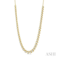 ASHI Illusion Diamond Necklace 99933PPTGNKYG