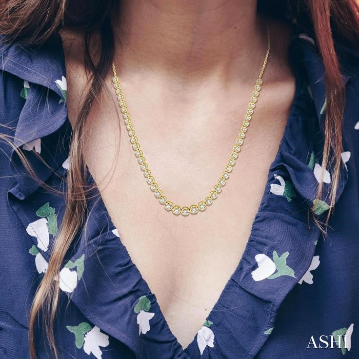 ASHI Illusion Diamond Necklace 99933PPTGNKYG