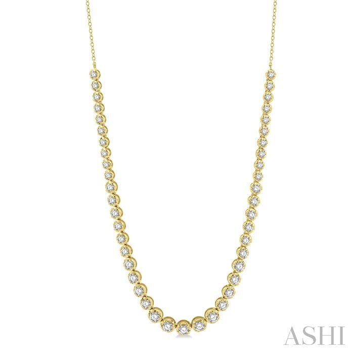 ASHI Illusion Diamond Necklace 99933PPTGNKYG