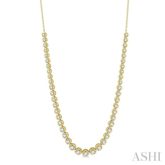 ASHI Illusion Diamond Necklace 99933PPTGNKYG