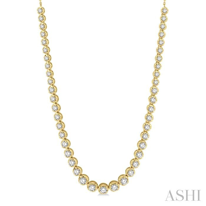 ASHI Illusion Diamond Necklace 99933PPTGNKYG