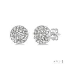 ASHI Disc Petite Diamond Fashion Earrings 646A8PPTSERWG