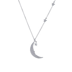 LAFONN Moon & Star Necklace 9N079CLP18