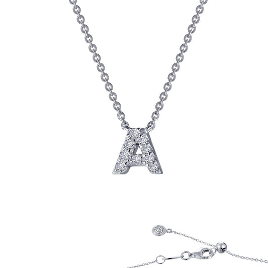 LAFONN Letter A Pendant Necklace 9N081CLP20