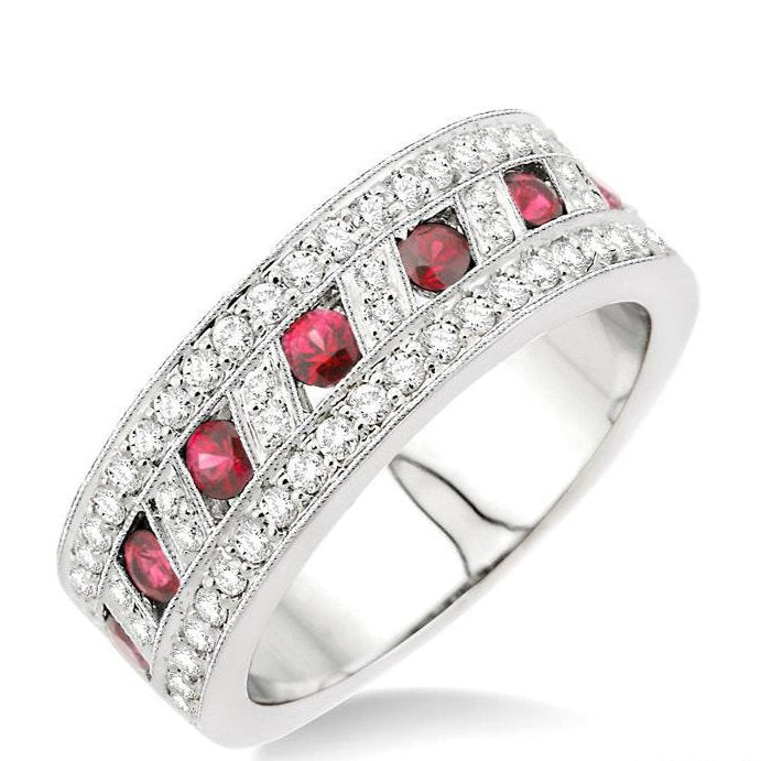 Parkplace Jewelers Gemstone & Diamond Wedding Band 46043PPERRBW