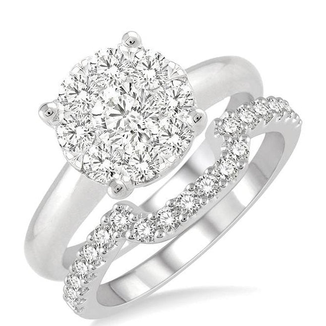 Parkplace Jewelers Round Shape Lovebright Diamond Wedding Set 13240PPFVWG-WS-1.35