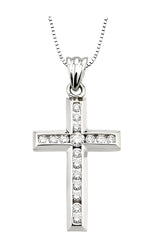 Parkplace Jewelers Channel Set Cross Diamond Pendant 95113PPFXPDW