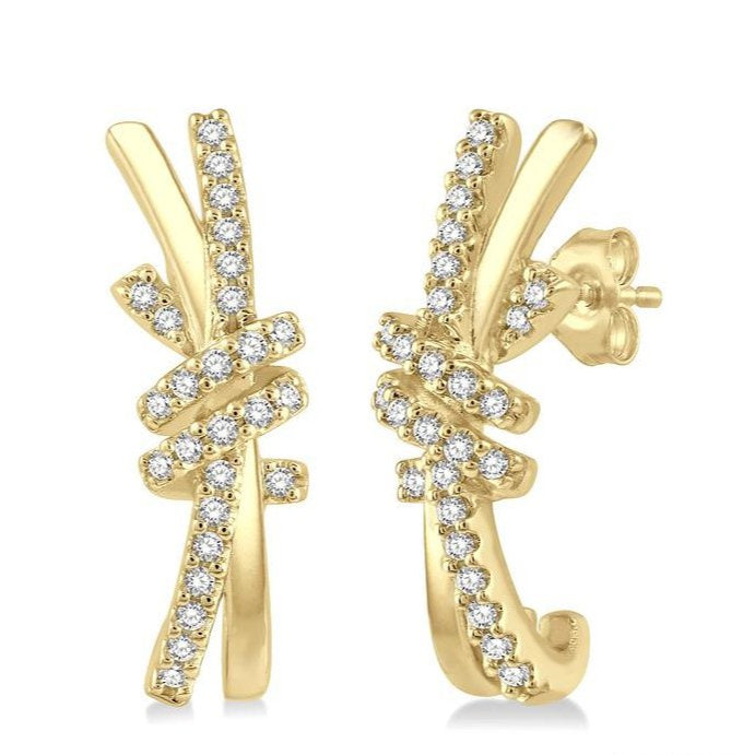 Parkplace Jewelers Love Knot Diamond Fashion Half Hoop Earrings 99987PPTGERYG