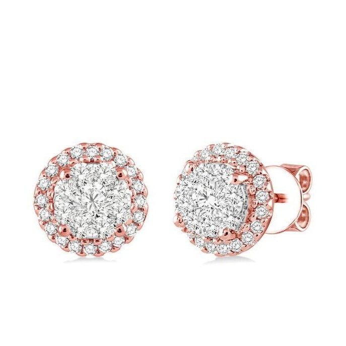Parkplace Jewelers Round Shape Halo Lovebright Essential Diamond Earrings 94913PPFVERPW