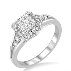 Parkplace Jewelers Princess Shape Halo Lovebright Diamond Engagement Ring 13063PPFHWG