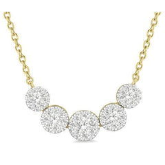 Parkplace Jewelers Round Shape 5 Stone Lovebright Essential Diamond Smile Necklace 9936HPPFVNKYW