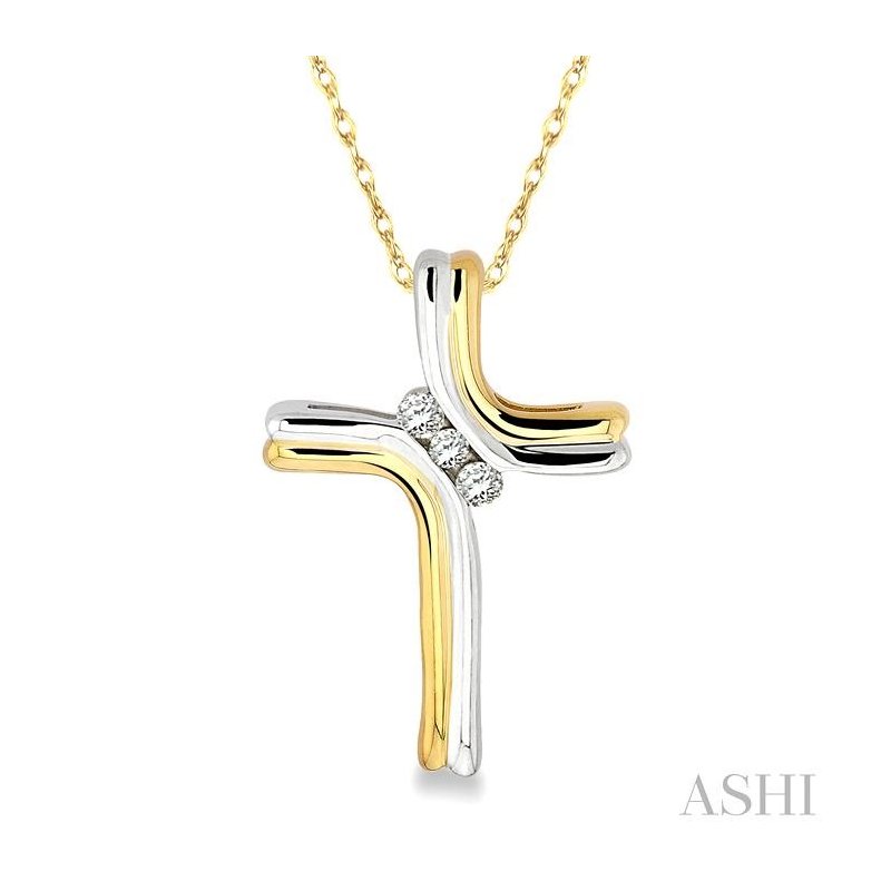 ASHI Cross Diamond Pendant 95428PPFNPD