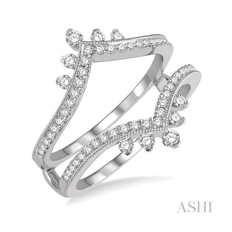 ASHI Chevron Diamond Insert Ring 29593PPFVWG