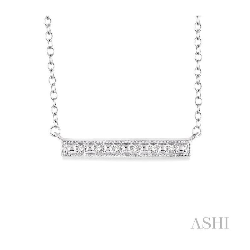 ASHI Silver Bar Diamond Fashion Pendant 86979PPSSSLPD
