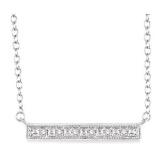 Parkplace Jewelers Silver Bar Diamond Fashion Pendant 86979PPSSSLPD