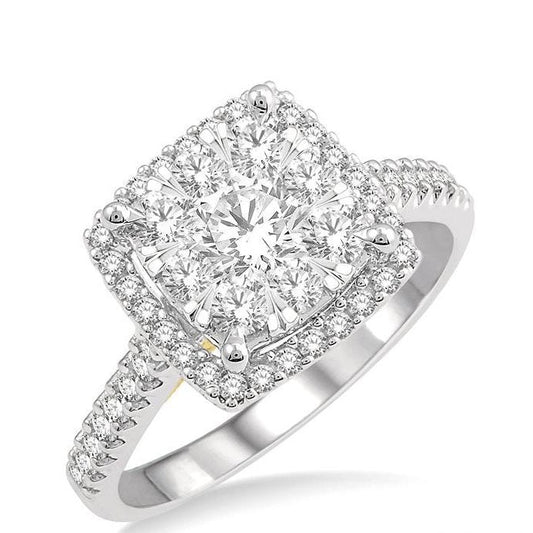 Parkplace Jewelers Cushion Shape Halo Lovebright Essential Diamond Engagement Ring 123F1PPFVWY