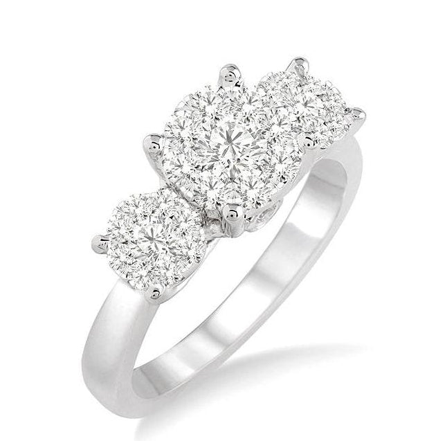 Parkplace Jewelers Round Shape Past Present & Future Lovebright Essential Diamond Engagement Ring 36922PPFVWG