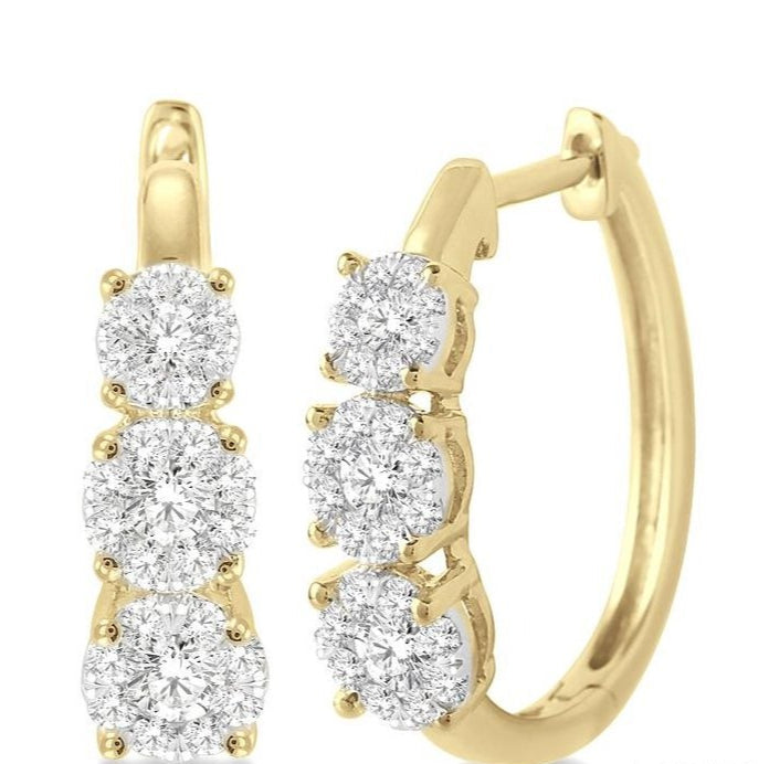 Parkplace Jewelers Round Shape Past Present & Future Lovebright Essential Diamond Hoop Earrings 910A2PPFVERYW