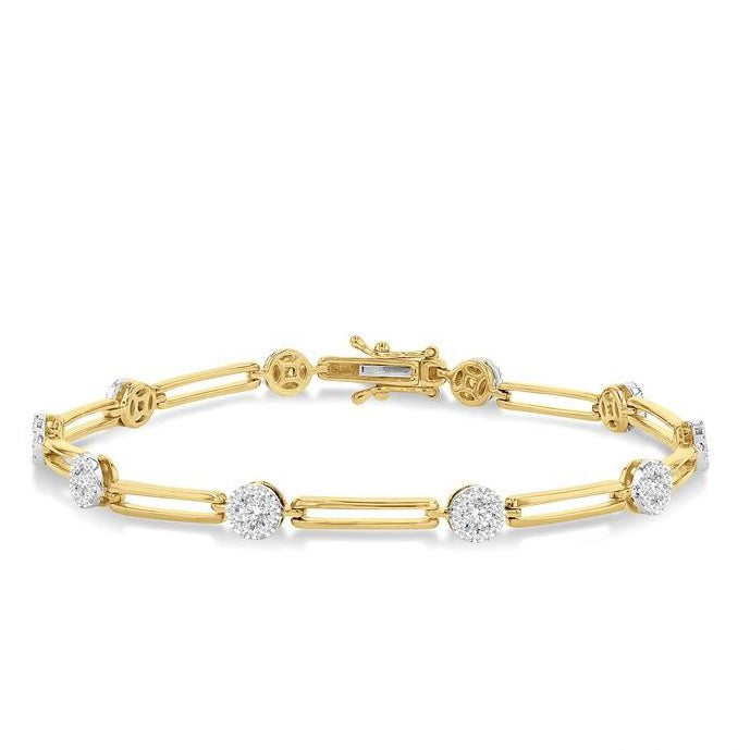 Parkplace Jewelers Paper Clip Lovebright Diamond Fashion Bracelet 70271PPFGYW