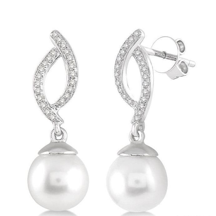 Parkplace Jewelers Pearl & Diamond Fashion Earrings 56838PPFSERWPWG